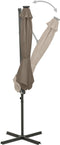 vidaXL - Zweefparasol - met - paal - en - LED-verlichting - 300 - cm - taupe