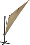 vidaXL - Zweefparasol - met - paal - en - LED-verlichting - 300 - cm - taupe