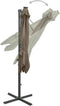 vidaXL - Zweefparasol - met - paal - en - LED-verlichting - 300 - cm - taupe
