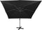 vidaXL - Zweefparasol - met - paal - en - LED-verlichting - 300 - cm - zwart