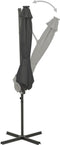 vidaXL - Zweefparasol - met - paal - en - LED-verlichting - 300 - cm - antracietkleur