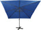 vidaXL - Zweefparasol - met - paal - en - LED-verlichting - 300 - cm - azuurblauw