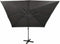 vidaXL - Zweefparasol - met - paal - en - LED-verlichting - 300 - cm - antracietkleur
