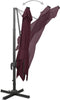 vidaXL - Zweefparasol - met - paal - en - LED-verlichting - 300 - cm - bordeauxrood