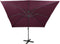 vidaXL - Zweefparasol - met - paal - en - LED-verlichting - 300 - cm - bordeauxrood