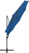 vidaXL - Zweefparasol - met - paal - en - LED-verlichting - 300 - cm - azuurblauw