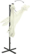 vidaXL - Zweefparasol - met - paal - en - LED-verlichting - 300 - cm - zandkleurig