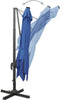 vidaXL - Zweefparasol - met - paal - en - LED-verlichting - 300 - cm - azuurblauw