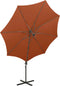 vidaXL - Zweefparasol - met - paal - en - LED-verlichting - 300 - cm - terracottakleur