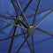 vidaXL - Zweefparasol - met - paal - en - LED-verlichting - 300 - cm - azuurblauw