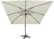vidaXL - Zweefparasol - met - paal - en - LED-verlichting - 300 - cm - zandkleurig