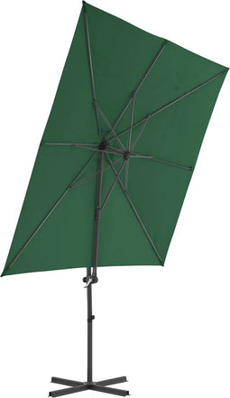 vidaXL - Zweefparasol - met - stalen - paal - 250x250 - cm - groen