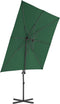 vidaXL - Zweefparasol - met - stalen - paal - 250x250 - cm - groen
