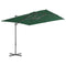 vidaXL - Zweefparasol - met - stalen - paal - 250x250 - cm - groen