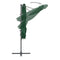 vidaXL - Zweefparasol - met - stalen - paal - 250x250 - cm - groen