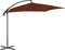 vidaXL - Zweefparasol - met - stalen - paal - 250x250 - cm - terracottakleurig