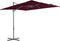 vidaXL - Zweefparasol - met - stalen - paal - 250x250 - cm - bordeauxrood