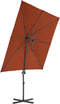 vidaXL - Zweefparasol - met - stalen - paal - 250x250 - cm - terracottakleurig