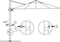vidaXL - Zweefparasol - met - stalen - paal - 250x250 - cm - bordeauxrood
