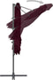 vidaXL - Zweefparasol - met - stalen - paal - 250x250 - cm - bordeauxrood