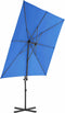 vidaXL - Zweefparasol - met - stalen - paal - 250x250 - cm - azuurblauw