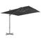 vidaXL - Zweefparasol - met - stalen - paal - 250x250 - cm - antracietkleurig