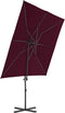 vidaXL - Zweefparasol - met - stalen - paal - 250x250 - cm - bordeauxrood