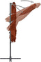 vidaXL - Zweefparasol - met - stalen - paal - 250x250 - cm - terracottakleurig
