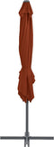 vidaXL - Zweefparasol - met - stalen - paal - 250x250 - cm - terracottakleurig