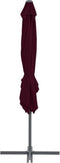vidaXL - Zweefparasol - met - stalen - paal - 250x250 - cm - bordeauxrood