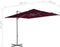 vidaXL - Zweefparasol - met - stalen - paal - 250x250 - cm - bordeauxrood