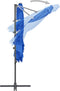 vidaXL - Zweefparasol - met - stalen - paal - 250x250 - cm - azuurblauw