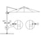 vidaXL - Zweefparasol - met - stalen - paal - 250x250 - cm - zandkleurig