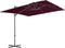 vidaXL - Zweefparasol - met - stalen - paal - 250x250 - cm - bordeauxrood