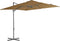 vidaXL - Zweefparasol - met - stalen - paal - 250x250 - cm - taupe