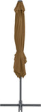 vidaXL - Zweefparasol - met - stalen - paal - 250x250 - cm - taupe