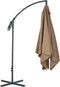 vidaXL - Zweefparasol - met - stalen - paal - 250x250 - cm - taupe
