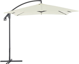 vidaXL - Zweefparasol - met - stalen - paal - 250x250 - cm - wijnrood