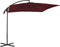 vidaXL - Zweefparasol - met - stalen - paal - 250x250 - cm - wijnrood