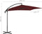 vidaXL - Zweefparasol - met - stalen - paal - 250x250 - cm - wijnrood