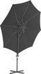 vidaXL - Zweefparasol - met - stalen - paal - 250x250 - cm - zwart