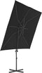 vidaXL - Zweefparasol - met - stalen - paal - 250x250 - cm - zwart