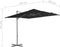 vidaXL - Zweefparasol - met - stalen - paal - 250x250 - cm - zwart