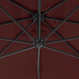 vidaXL - Zweefparasol - met - stalen - paal - 300 - cm - azuurblauw