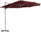 vidaXL - Zweefparasol - met - stalen - paal - 300 - cm - bordeauxrood