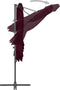 vidaXL - Zweefparasol - met - stalen - paal - 300 - cm - bordeauxrood