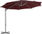 vidaXL - Zweefparasol - met - stalen - paal - 300 - cm - bordeauxrood