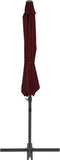 vidaXL - Zweefparasol - met - stalen - paal - 300 - cm - bordeauxrood