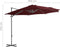 vidaXL - Zweefparasol - met - stalen - paal - 300 - cm - bordeauxrood