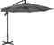 vidaXL - Zweefparasol - met - stalen - paal - 300 - cm - antracietkleurig